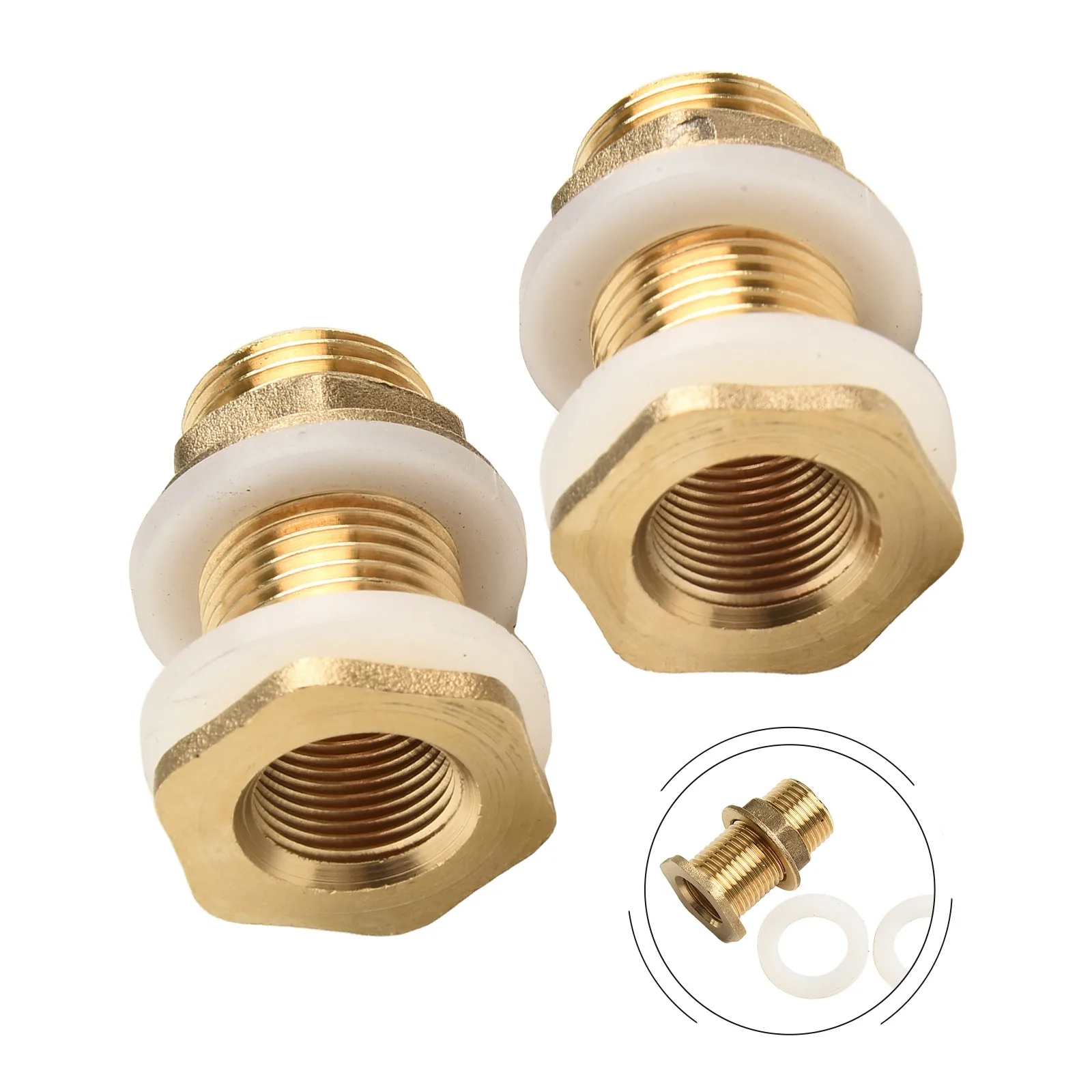 Adaptateurs réducteurs hexagonaux pour eau et réservoir, Construction en laiton, connexion anti-fuite, Compatible avec divers systèmes de plomberie