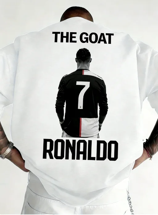 

2026 New Spring/summer THE GOAT Printed Cotton T-shirt Y2K Retro Casual Street Men's and Women's Short Sleeved T-shirt