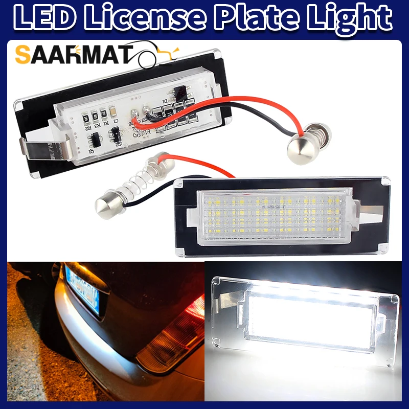 2pcs For Fiat Ducato Bus Kasten Peugeot Boxer Bus Kasten Citroen Jumper Bus Kasten 06-19 Canbus LED License Number Plate Light