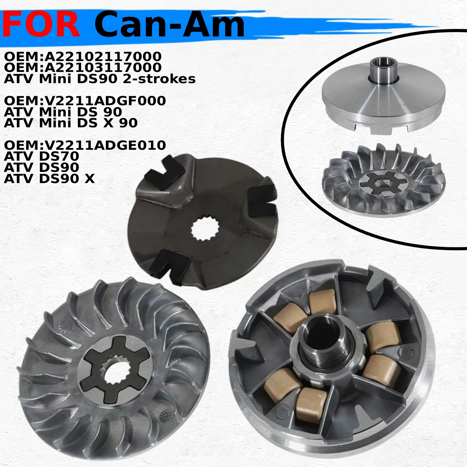 

Starter Motor One Way Clutch Parts For Can-Am ATV Mini DS90 DS X 90 DS70 DS90 OEM:A22102117000 OEM:A22103117000 OEM:V2211ADGF000