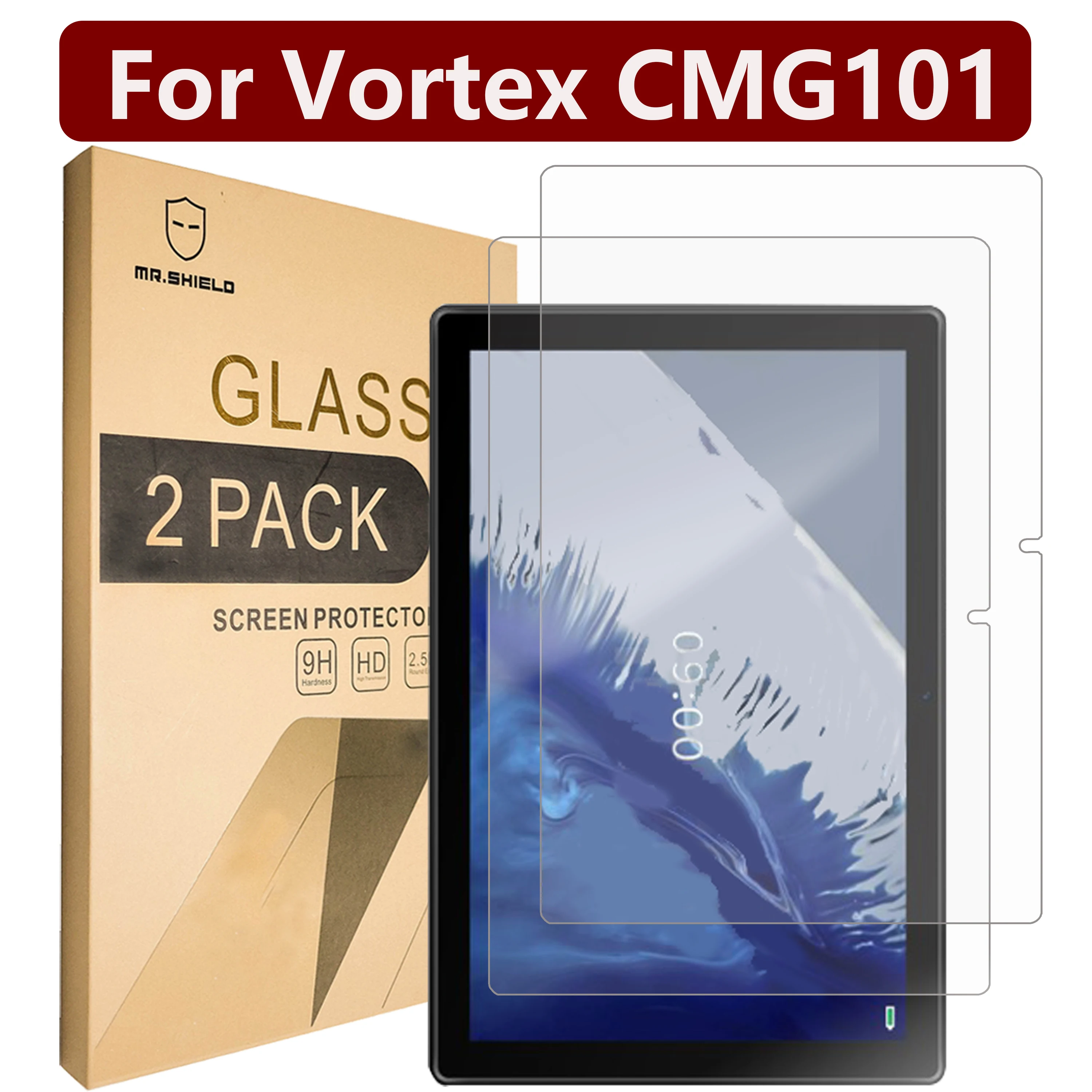 Mr.Shield Screen Protector compatible with Vortex CMG101 [Tempered Glass] [2-PACK] [Japan Glass with 9H Hardness]