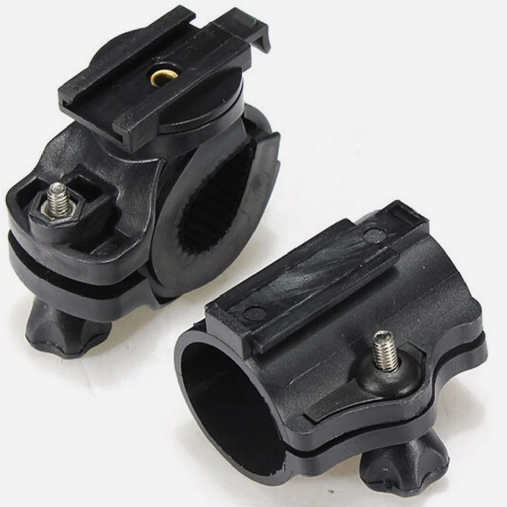 

4pcs Adjustable Bicycle Flashlight Mount Clip Durable Abs Secure Holder Universal Fit For Bike Motorcycle Cycling Accessories