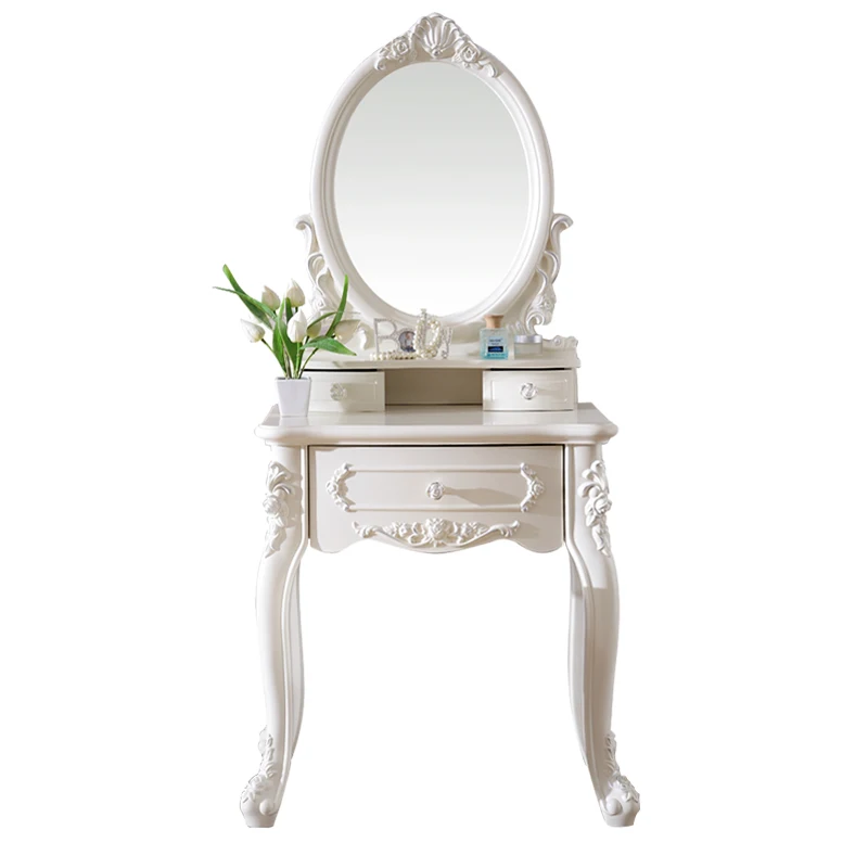 

*s for Small White Vanity Mirror Chair Drawers Cabinet Bedroom Dressers Makeup Stool Luxury Coiffeuse De Chambre Furniture Home*