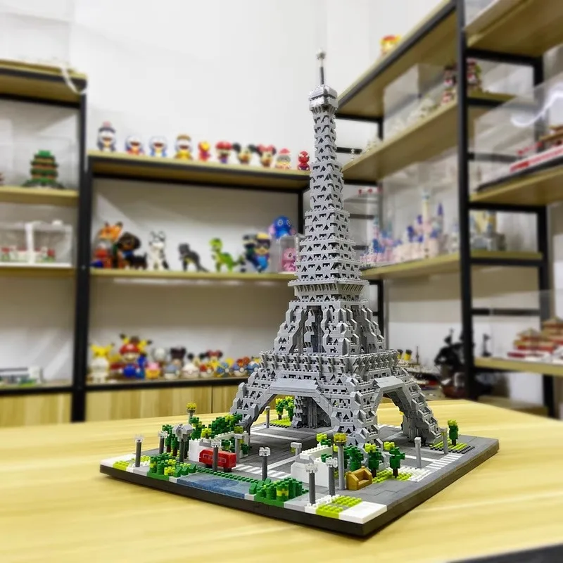 

3585pcs World Architecture Model Building Blocks Paris Eiffel Tower Diamond Micro Construction Bricks DIY Toys for Children Gift