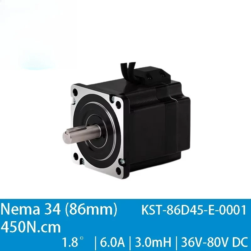 Hybrid Nema 34 Closed Loop 2-Phase DC 36V Stepper Motor 86mm 1.8 Deg 6A 4.5Nm KST-86D45-E-0001 1000 Line Encoder CNC