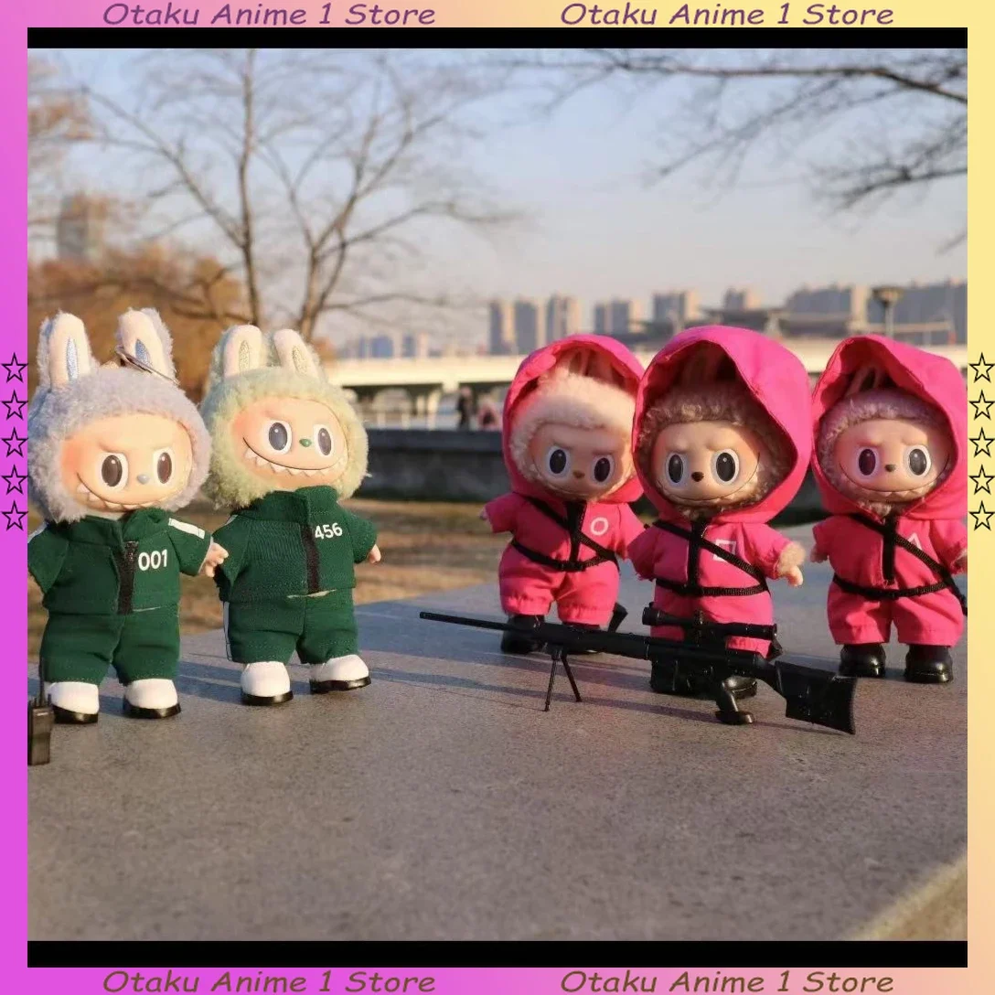 ชุดตุ๊กตาลาบูบูสุดฮิต ชุดเกมอาหารทะเลสุดฮา ชุดลำลองสำหรับตุ๊กตาขนาดเล็ก อุปกรณ์เสริมสำหรับตุ๊กตา