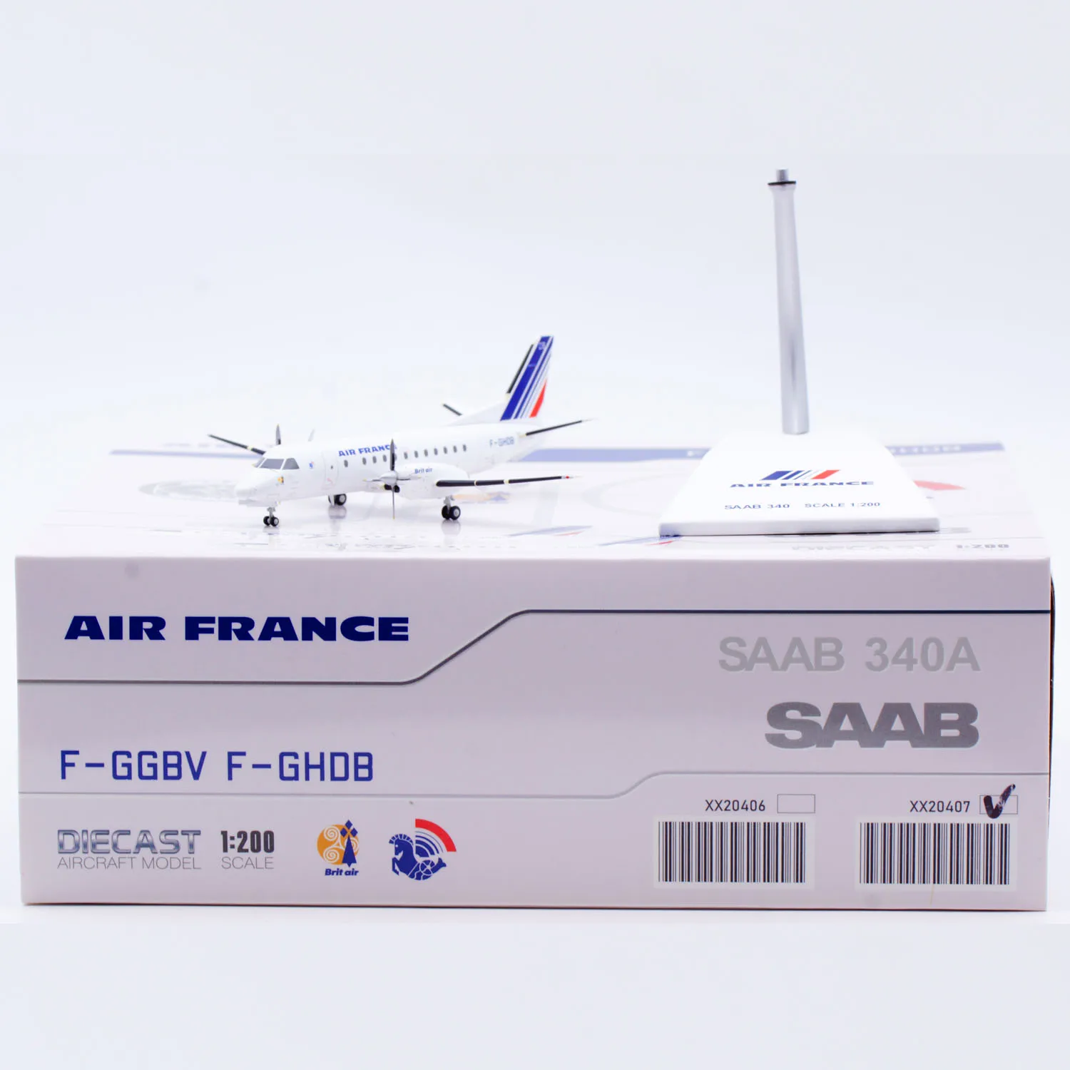 

XX20407 Alloy Collectible Plane Gift JC Wings 1:200 Air France Saab 340 Diecast Aircraft Model F-GHDB