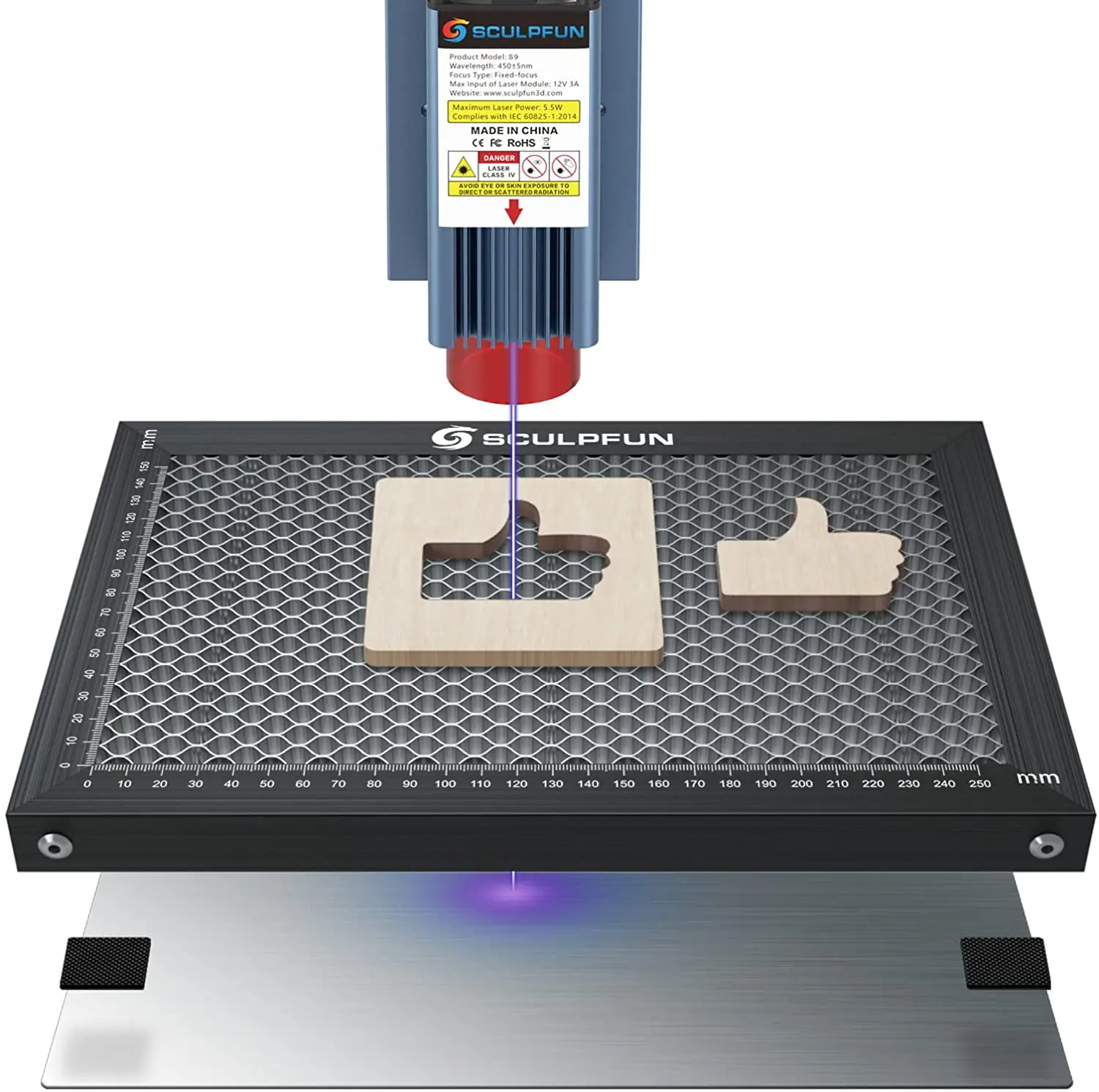 

SCULPFUN Laser Cutting Honeycomb Working Table Board Platform for CO2 or Diode Laser Engraver Clean Cutting Machine 300x200mm