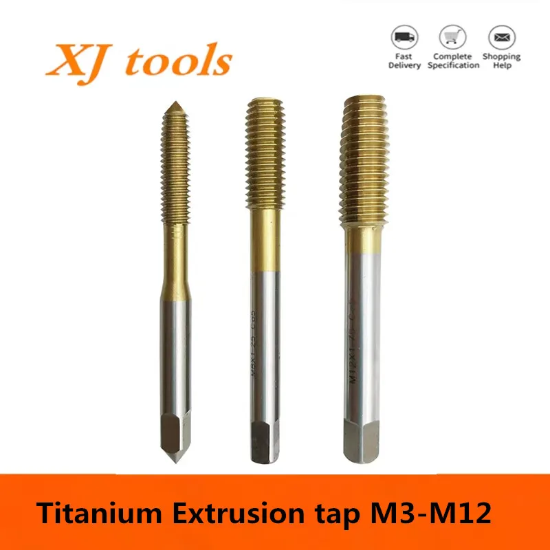 

M3 M4 M5 M6 M8 M10 M12 Высокоскоростная сталь Титановый экструзионный метчик Медный сплав Алюминиевый сплав Нарезное отверстие Слепое отверстие