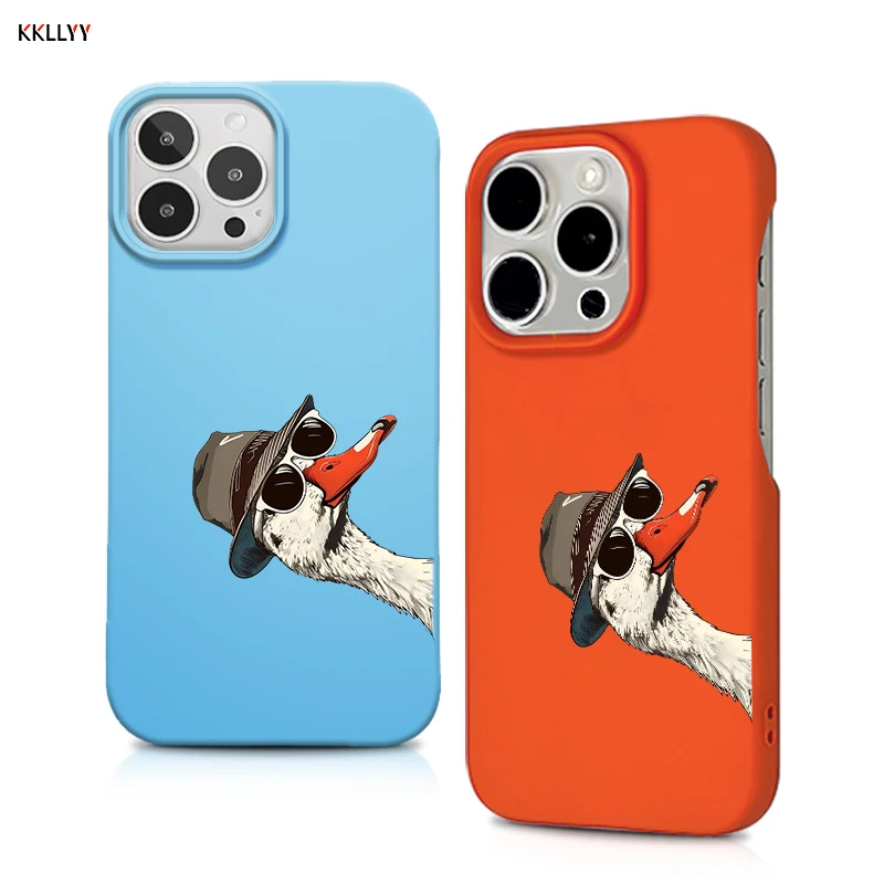 

Liquid Silicone Phone Case for iPhone 16E/15/14/13 Pro Max/12/XR Printed Phone Cover Duck head Shockproof Gym Lover Gift