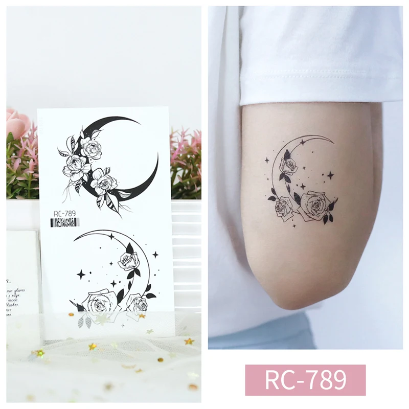 Flower Tattoo Sticker Blossom Women Body Face Arm Leg Tattoo Sticker farfalla bambini Flase Sticker per Party Waterp temporaneo