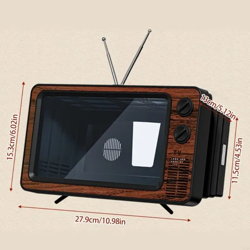 الحنين شاشة الهاتف التلفزيون المتوسع للطي جبل السفر ودية شاشة الجهاز المحمول المكبر أداة هدية F19C #3