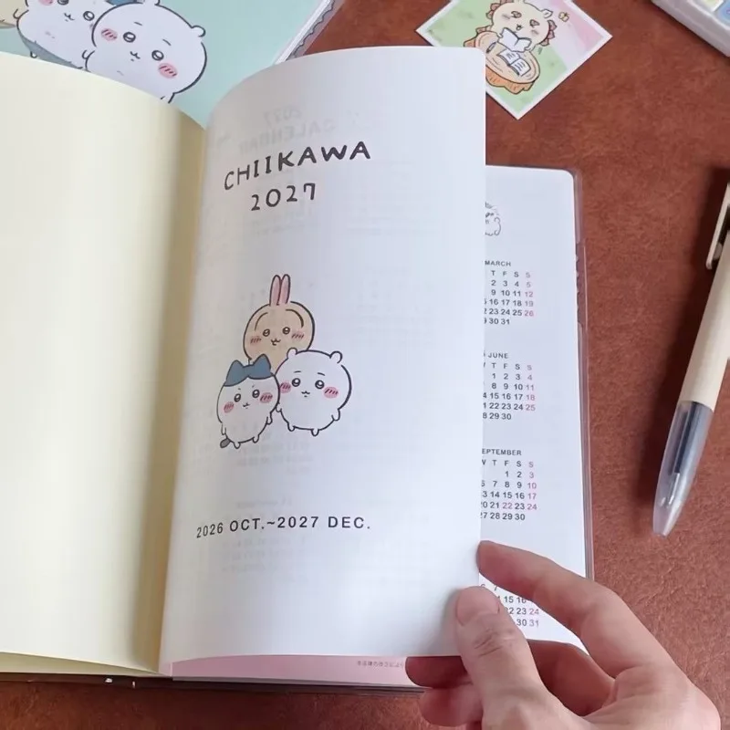 Anime Cartoon Kawaii Chiikawa Hachiware Usagi 2027 New Schedule Book Three Little Ones B6 Diary Study Plan Notebook Necessary