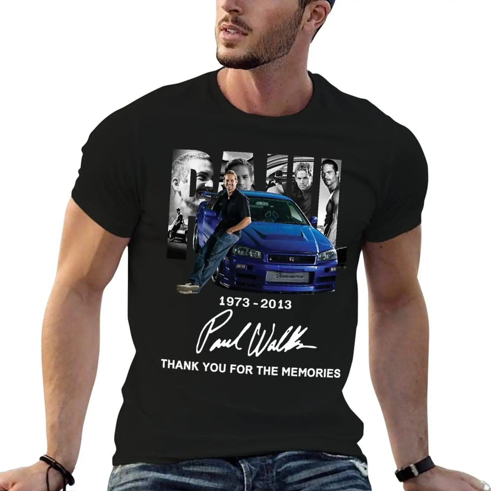 Páúl Wálkér Thank You For The Memories T-Shirt Large Size Breathable Tee