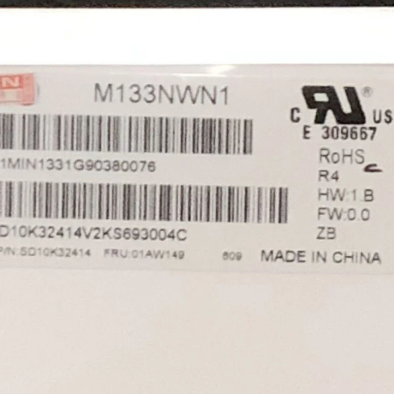 

M133NWN1 R4 R3 fit N133BGE-EAB B133XTN01.3 LP133WH2 SPA1 CLAA133WB03 HB133WX1-402 EDP 30 PIN 1366X768 LCD Screen