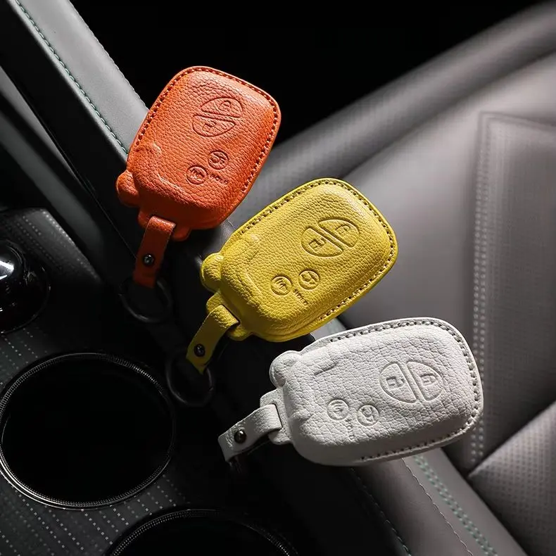 Goatskin Car Remote Key Case Cover Shell For Lexus GS430 ES350 GS350 LX570 IS350 RX350 IS250 2/3/4 Button keychain accessories