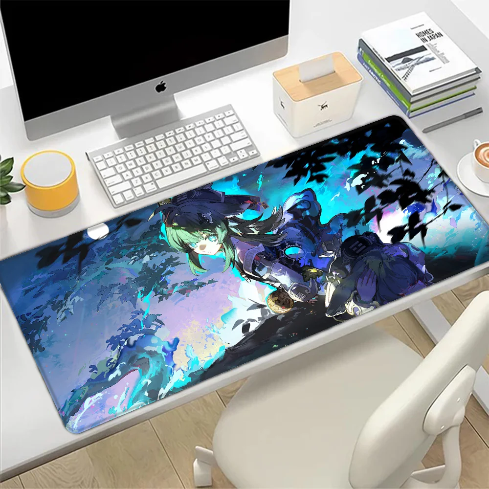 Huohuo Honkai Star Rail Mousepad HD Printing Computer Gamers Locking Edge Non-slip Mouse Pad XXL90x40cm Keyboard PC Desk Pad