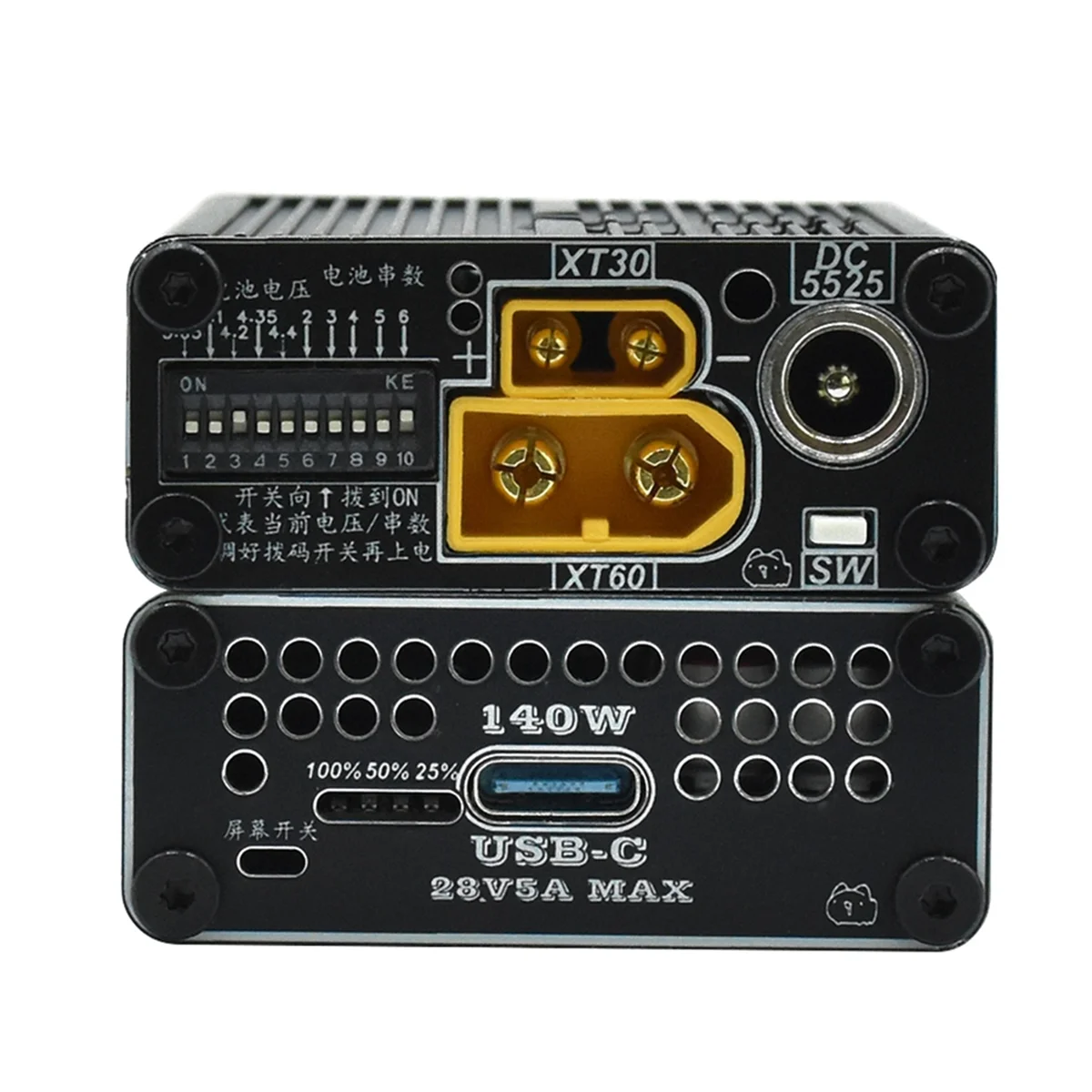 2025 + PD3.1 140 واط شاحن سريع ثنائي الاتجاه نوع C USB XT60 XT30 3S 4S 5S 6S بطارية ليثيوم Lifepo4 شحن تفريغ