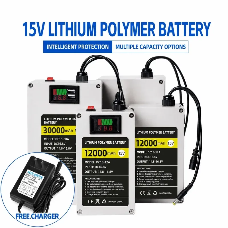 14.8V Lithium Polymer Battery for Jukebox Outdoor Audio Electronic Organ 15V 16.8V External Plug-In Spare with Large Capacity