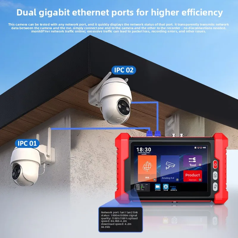 NF-IPC728S Multi-Function Engineering Treasure Network Monitoring Tester IPC Coaxial Analog HD DTR Fault Cable