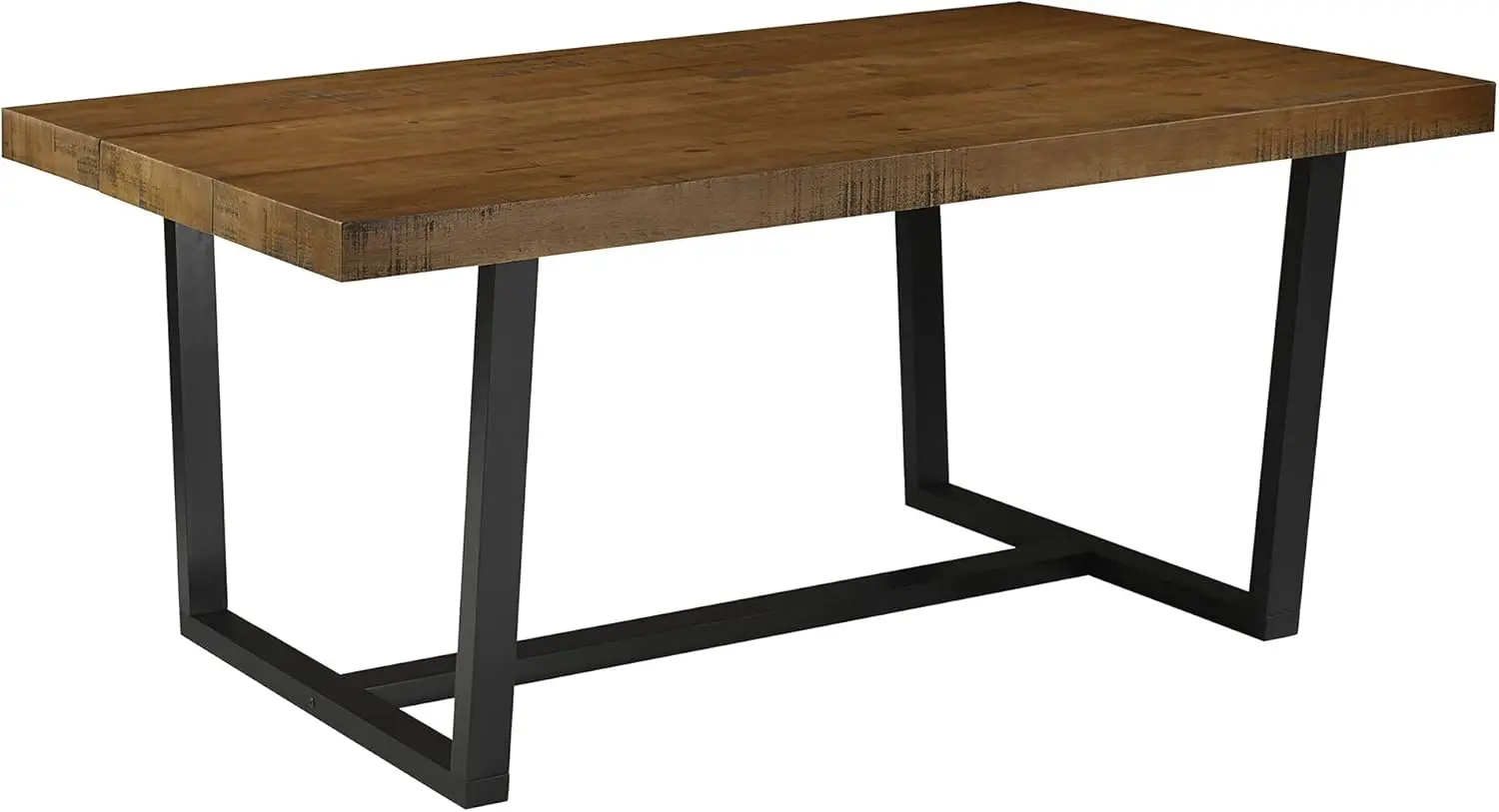 Wood Dining Table, 72 Inch, Rustic Oak
