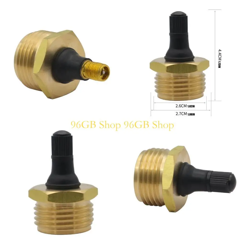 

96GB Brass Water Line Blow Out Adapter Easy to Use Brass Blowout Plugs Air Compressor Connector for Campers in Cold Weather
