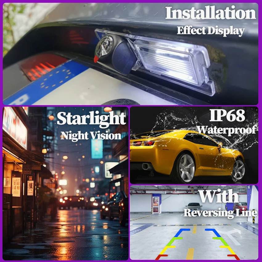 

Камера заднего вида HD Night Vision 1080x720P с объективом типа «рыбий глаз» для Alfa Romeo 156, 159, 166, 147, аксессуары для парковки и заднего хода автомобиля