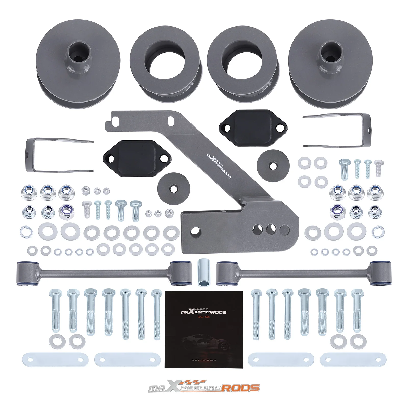 MaXpeedingrods 2.5 Inch Leveling Lift Brackets Kit for Jeep Wrangler JK 2007-2018 Powder-coated