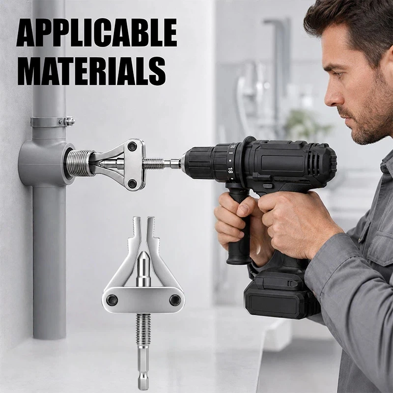 Hexagonal Handle Electric Drill Wire Extractor - Pipe Dismantling Tool PPR PVC Plastic MPP Pipe Pulling Tool Wire Extractor Tool