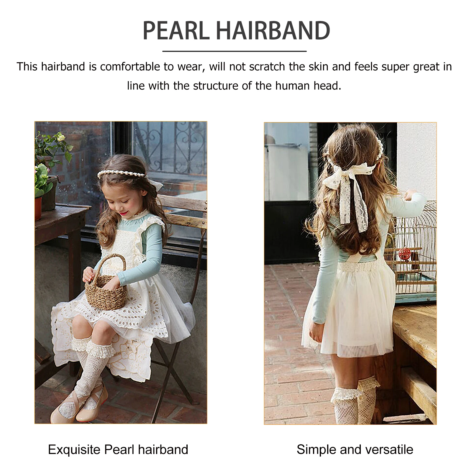 

Elegant Hair Bow Pearl Hairband For Girl Lace Headdress s Hoop Accessories Wedding Party Decor Girl Pearl Headdress Hair Hoop