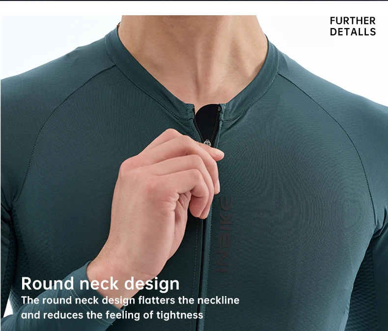 INBIKE Herren-Radtrikot, atmungsaktives Netzgewebe, schnelle Wärmeableitung, Fahrrad-Kurzarmshirt, Sommer, Rennrad, MTB, Sport-T-Shirt – Detail 8