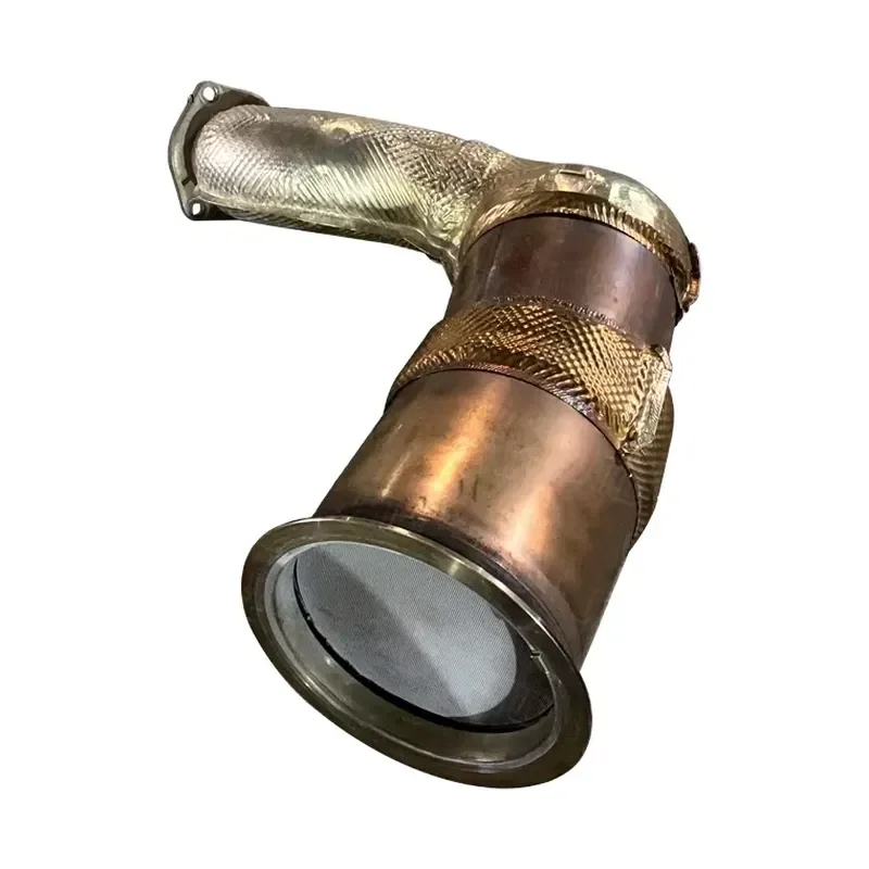 JTLD High-Flow Performance Stainless Steel Race Pipe Catless Downpipe for Porsche 9Y0 Cayenne 3.0T with Heat Shield