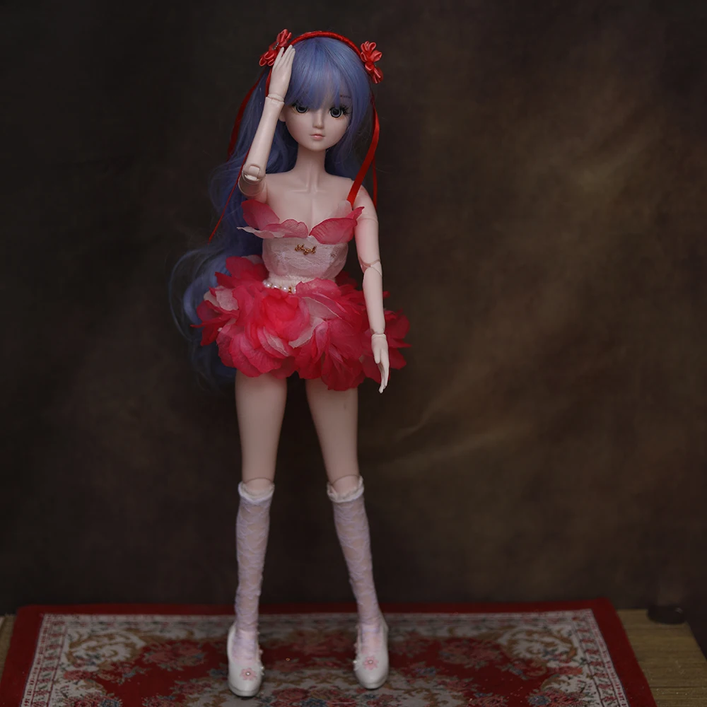 

Цветочная одежда для куклы BJD 1/3 60 см с 23 подвижными суставами для подарка на день рождения для девочек