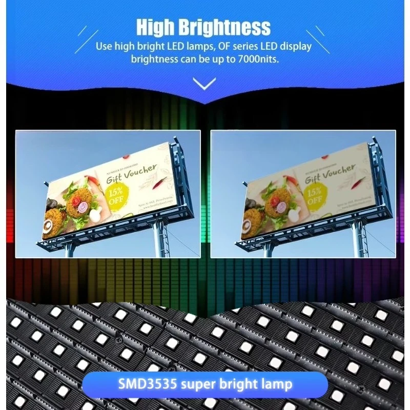 960x960 mm Waterproof Outdoor LED Digital Billboard P4 P6 P8 P10mm LED Fixed Installation Display Screen
