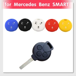 Silicone Car Key Case Holder Jacket for Mercedes Benz SMART Fortwo 450 Forfour Roadster City Body Cover Protection Shell for Set