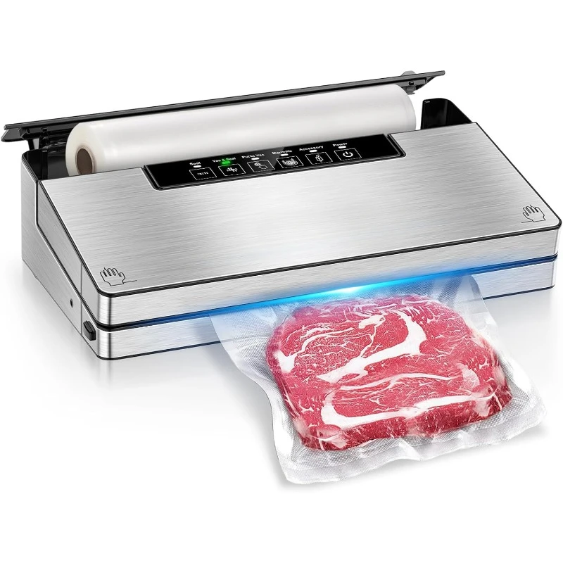 

Vacuum Sealer Machine, Powerful Food Sealer with 5 Modes, Built-in Cutter & Bag Storage,Globefish Technology for High-Speed