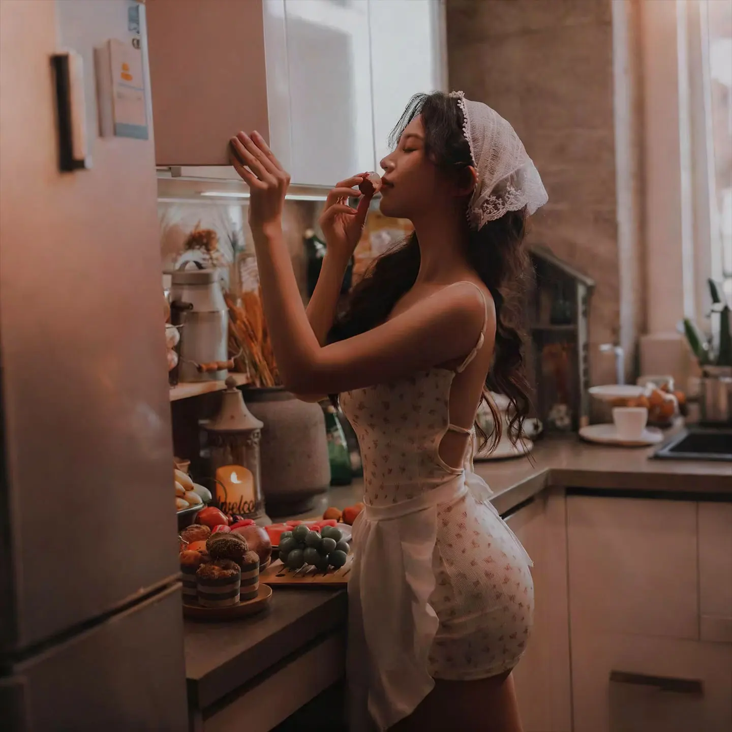 

Женский комбинезон-ночнушка из хлопка и шелка Pure Desire с подкладкой для груди, облегающий, для дома, с цветочным принтом, на бретельках