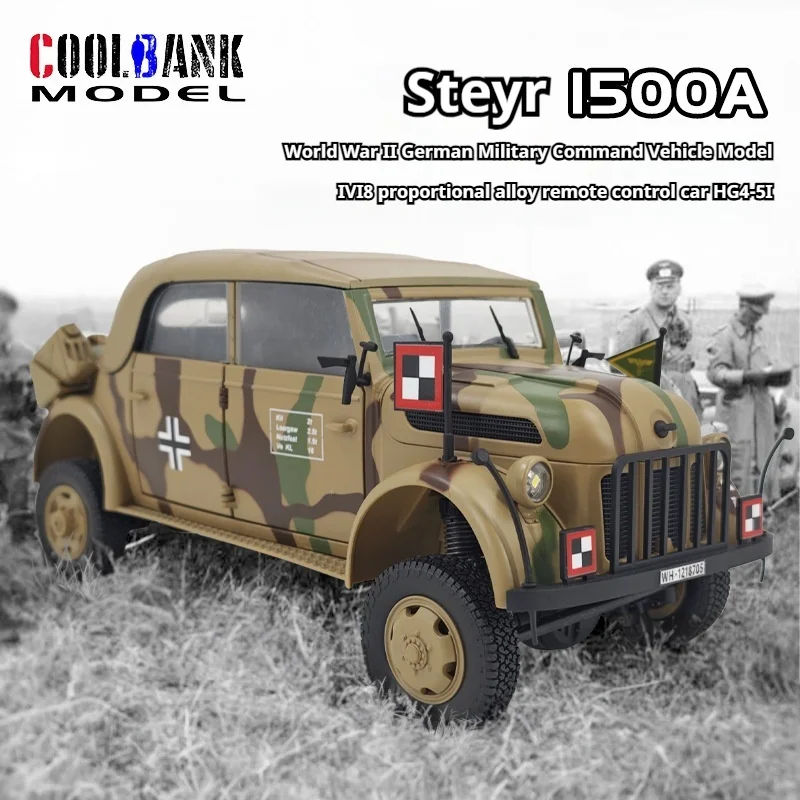 

Coolbank German Commander 1:18 Steyr 1500A Full Scale Four Wheel Drive Climbing Car Electric RC Remote Control Car Model Toy Gif