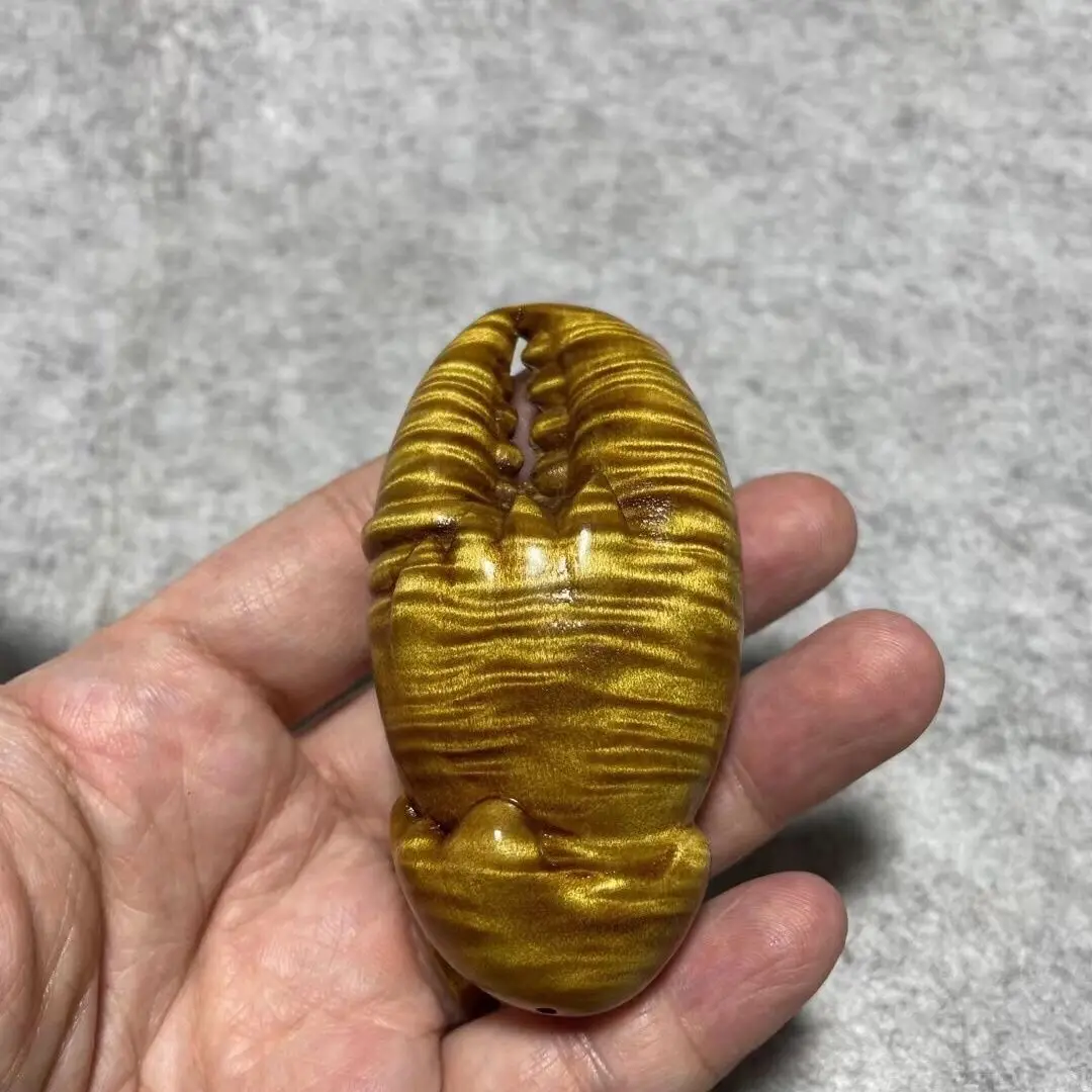 Golden Nanmu Crab Claw Hand‑Carving 