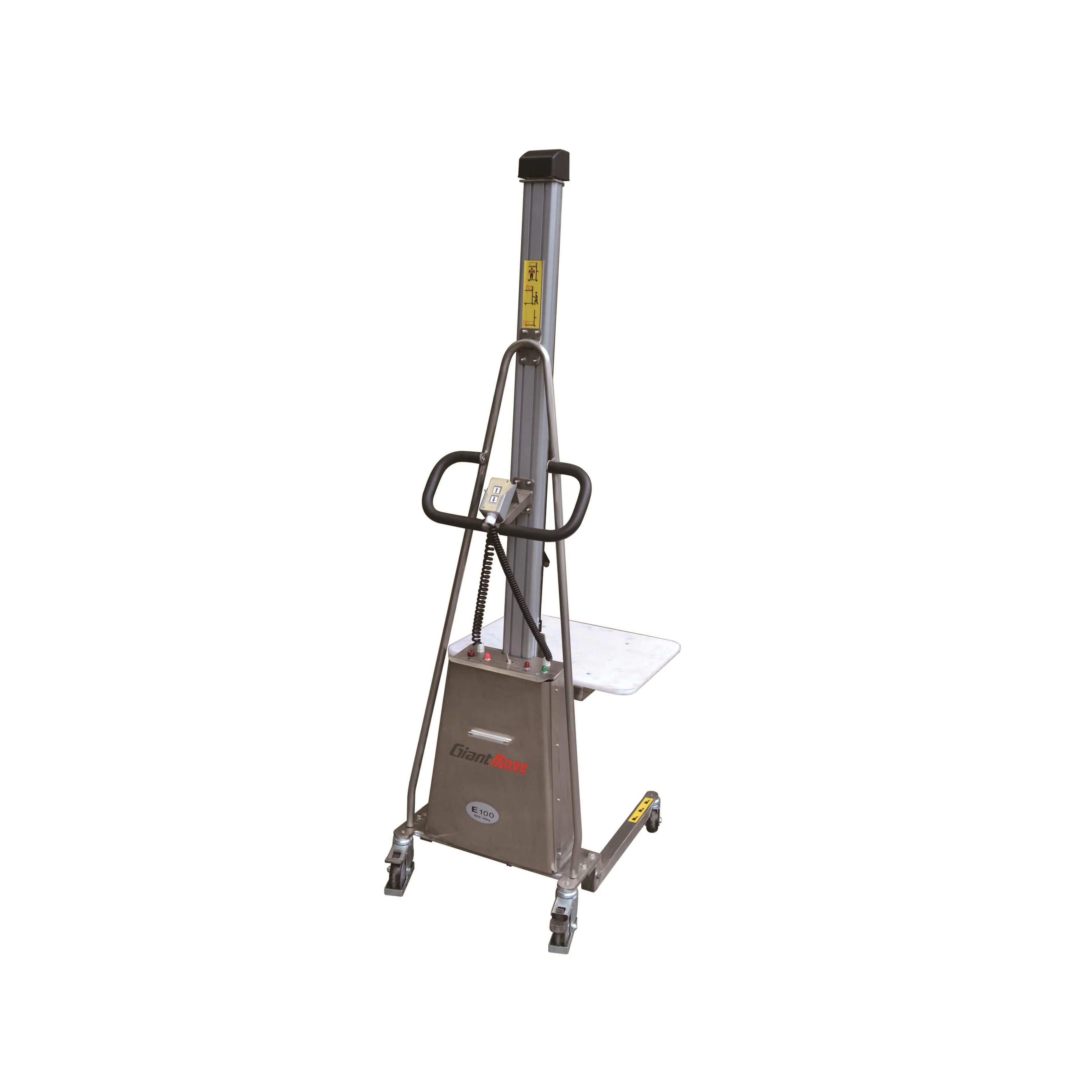 Certified Products Giant Move 100kg Capacity Stainless 304 Hand Hydraulic Operated Electric Pallet Stacker