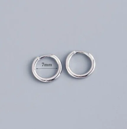 2PCS Winzige Edelstahl Huggie Kleine Creolen Für Frauen Runde Kreis Punk Unisex Rock Ohrring Knorpel Piercing Schmuck