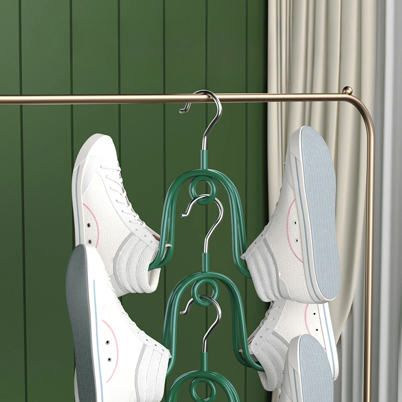 Perchero de plástico para secado de zapatos, 1 piezas, doble gancho, multiusos, para dormitorio, bufandas, almacenamiento de ropa