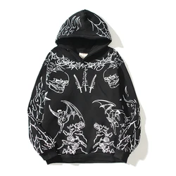 High Street Full Print Baggy Sweatshirts Ropa Hombre Streetwear Mens Hooded Hoodies Pullover Loose Oversized Sudaderas