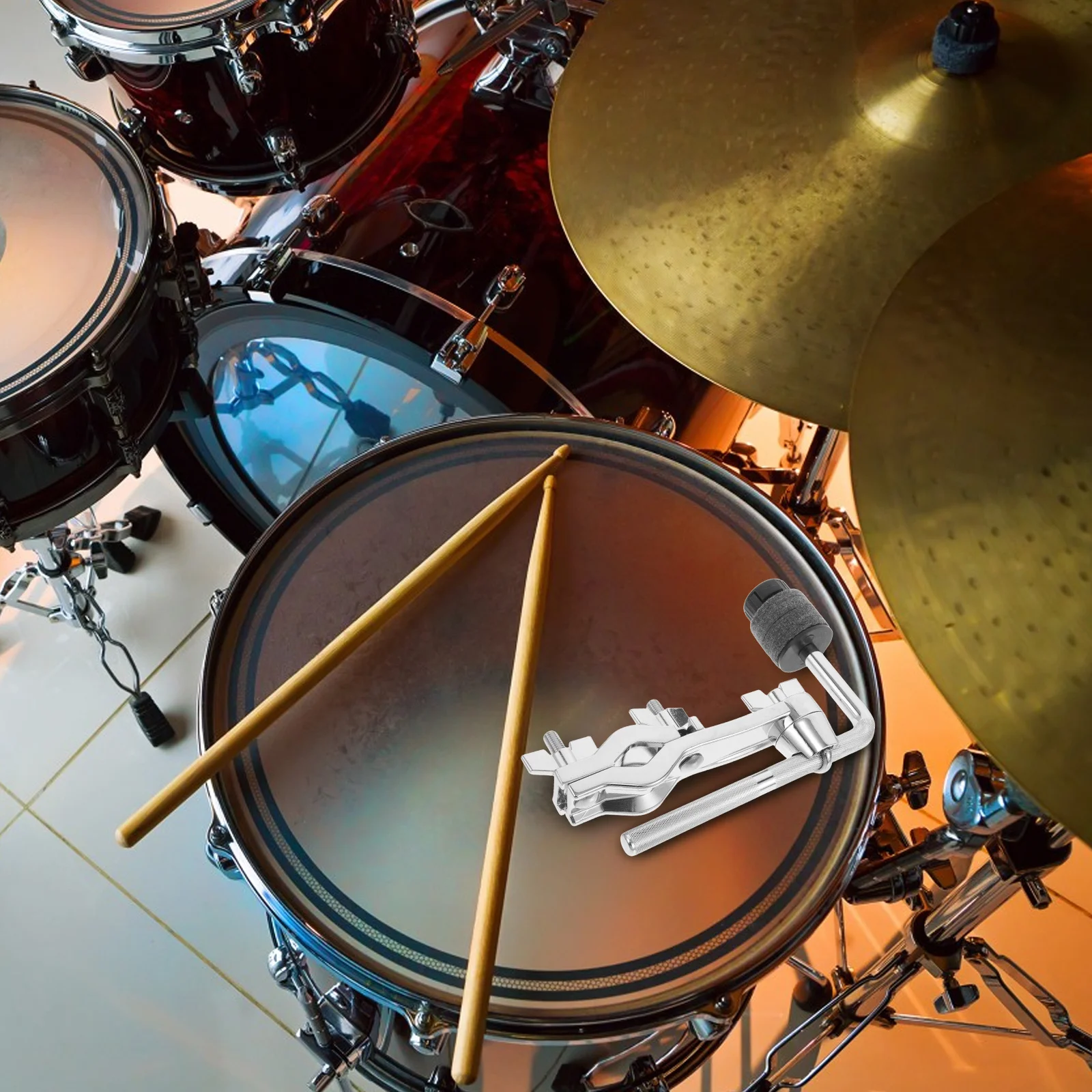 

Cymbal Expansion Clamp Chrome Drum Set Clamp Adjustable Mount Holder for Jazz Drums Percussion Instrument Accessories Hardware