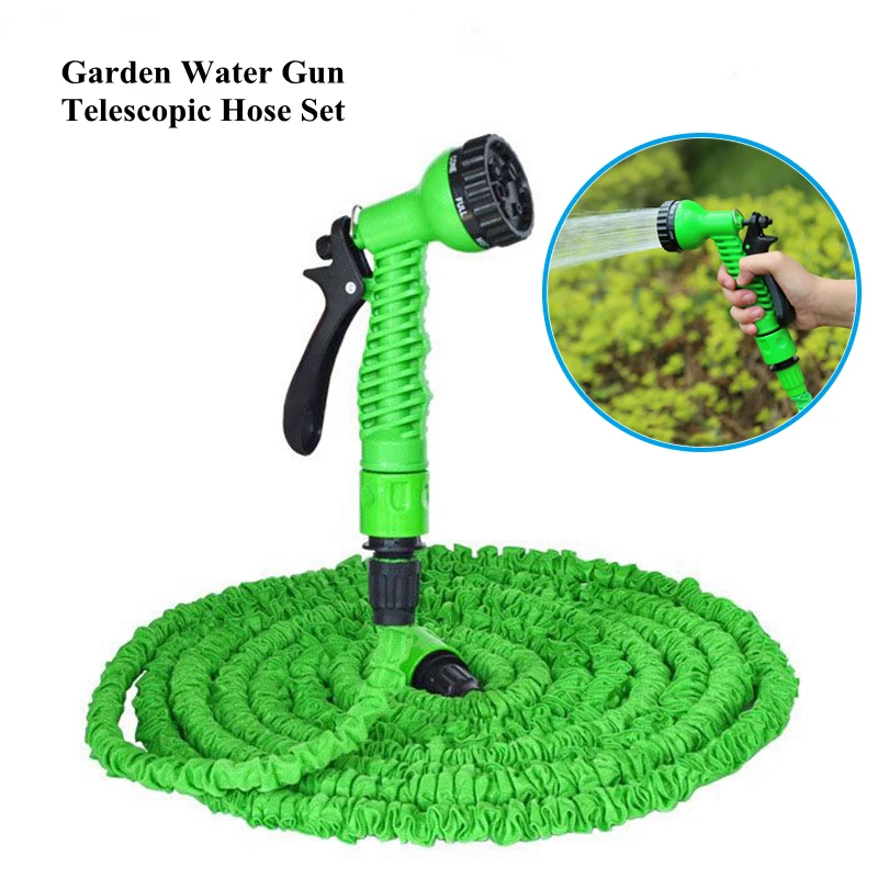 

Length Retractable Hose Garden Water Gun Set 7 Spray Mode Watering Agricultural Irrigation Car Wash Multifunctional Sprinklers