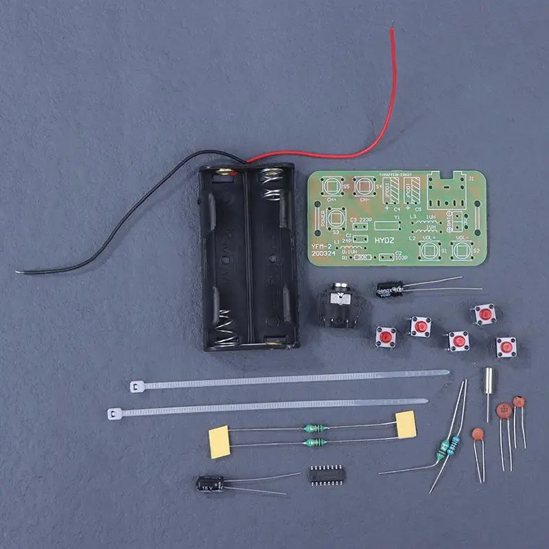 DIY Electronics Set 76-108MHz DIY FM Stereo Radio Kit Practice Soldering Learning Electronics Kit Radio Receiver Module