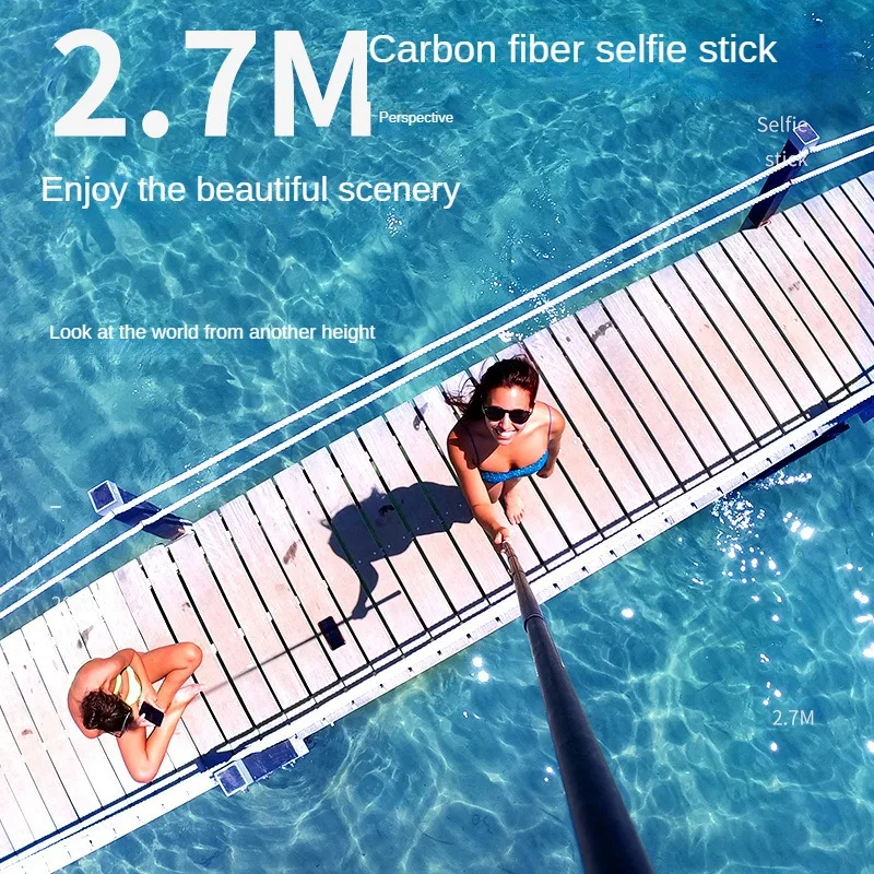 

TELESIN Second Generation Carbon Fiber Selfie Stick: Capture Perfect Moments with Style and Durability