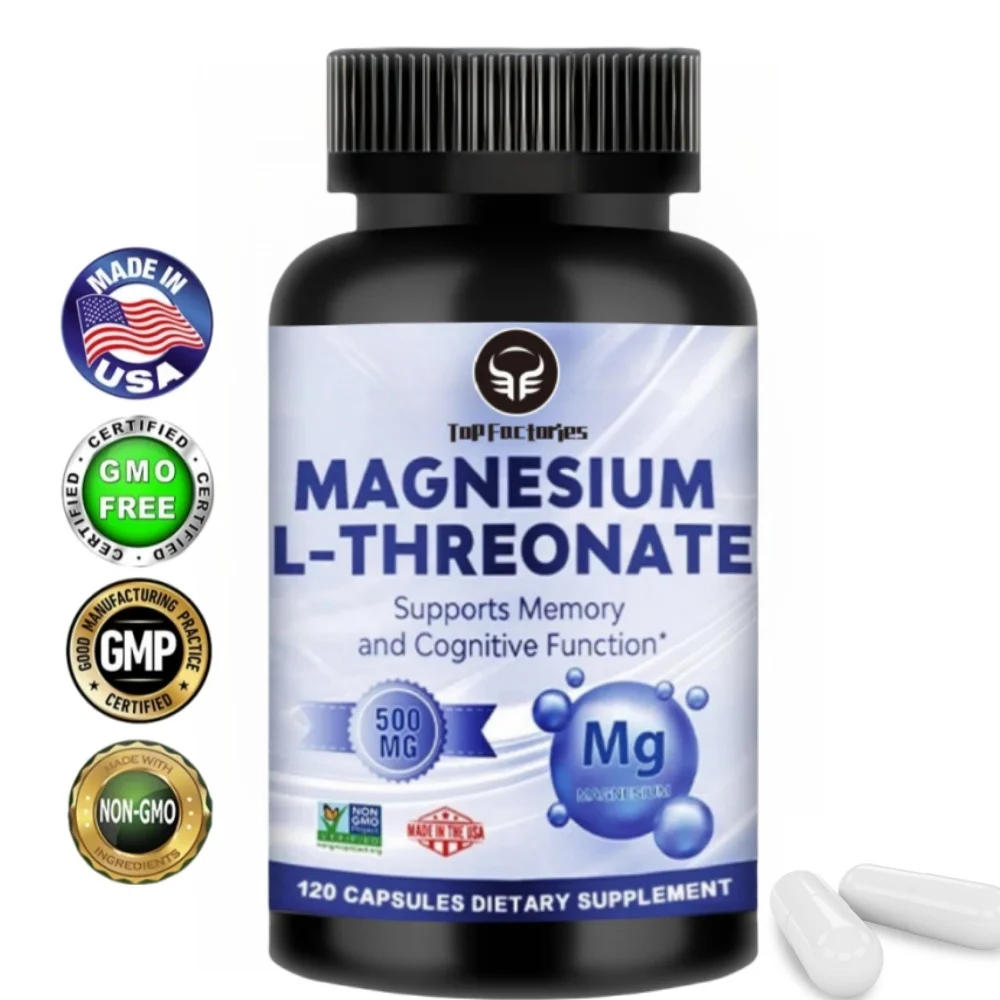 Top Factories Magnesium L-Threonate - Improve Memory, Cognition, Stress Relief and Sleep Quality