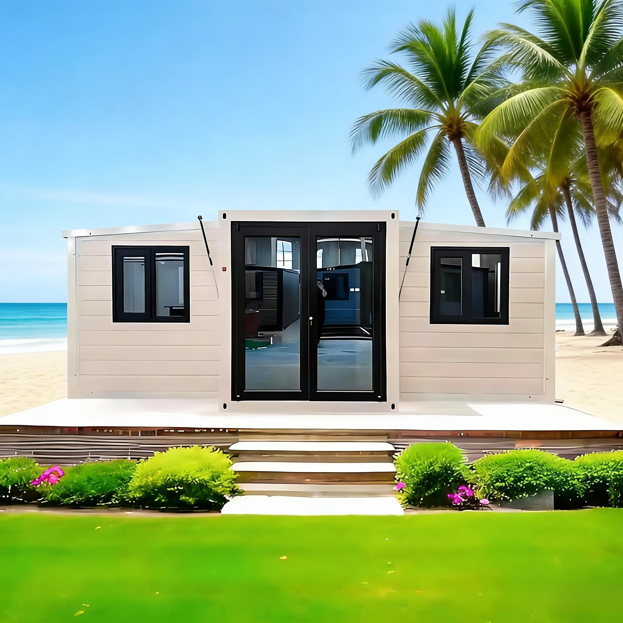 Prefabricated tiny houses, 20ft, 30ft, 40ft, tiny houses for adults 3 bedrooms bathrooms and kitchens mobile and foldable houses
