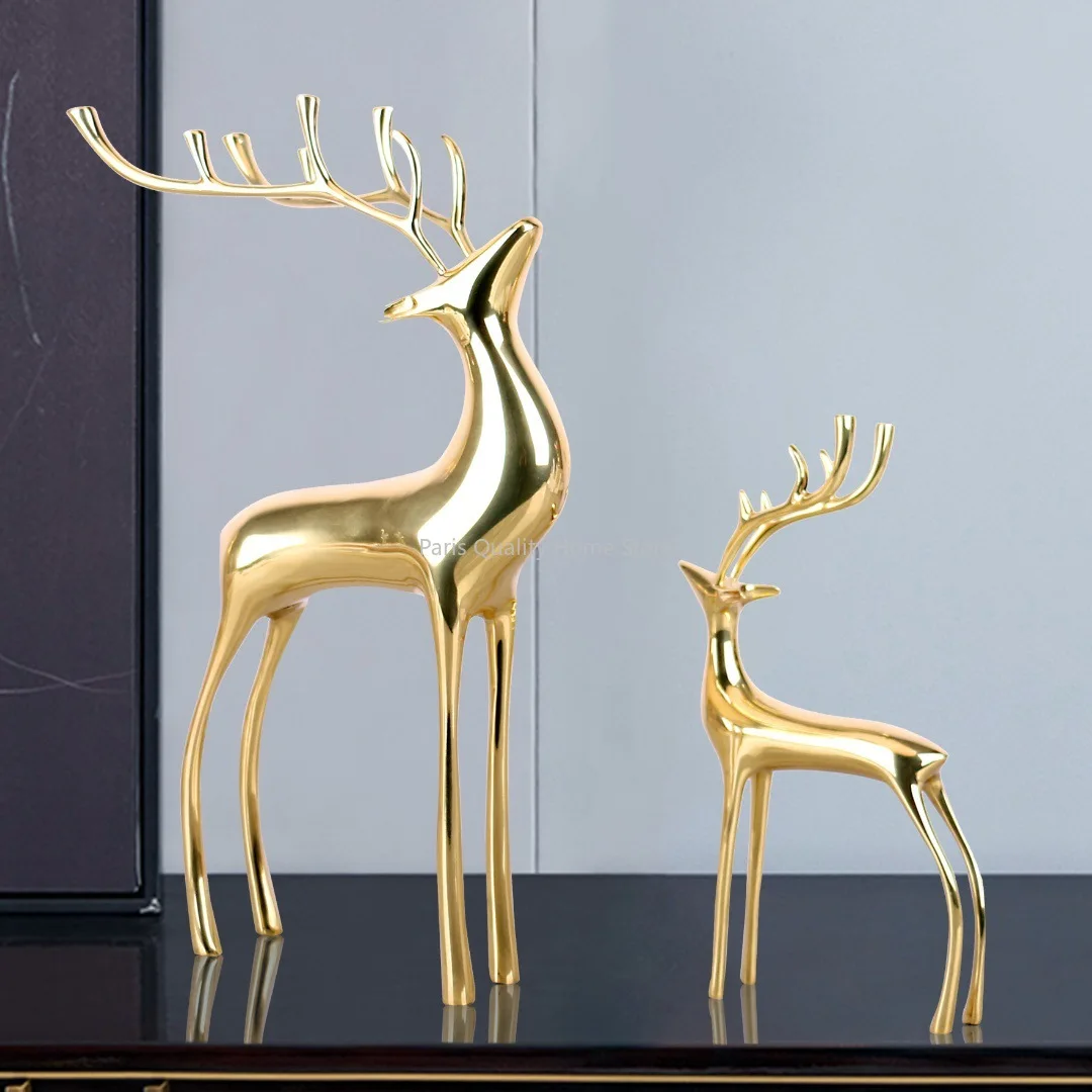 Deer Decoration Creative Home TV Cabinet Wine Cabinet Decoration Advanced Sense of Modern Light Luxury Crafts